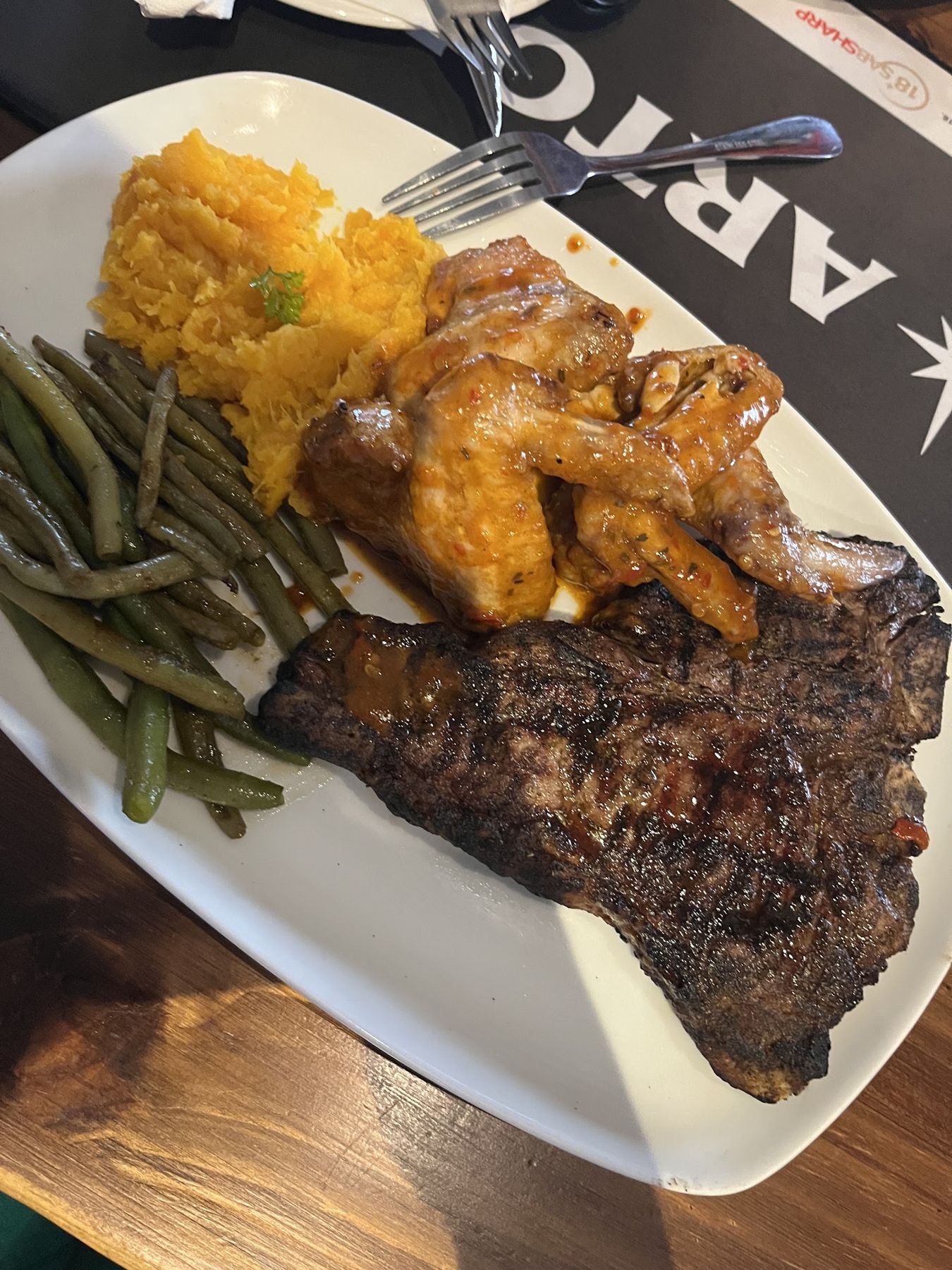 From the grill