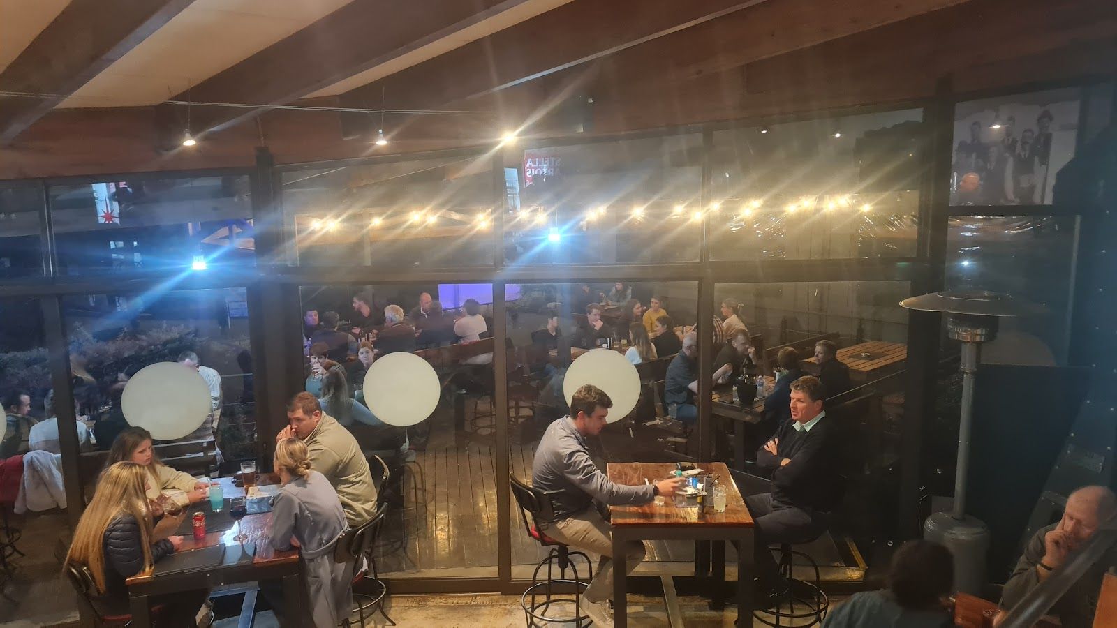 The pub at night